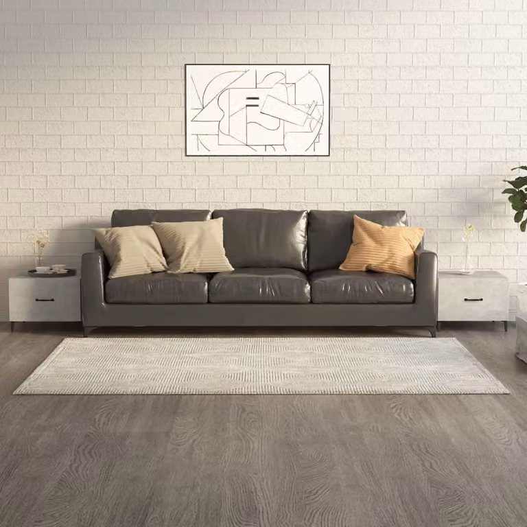 vidaXL Tavolini con gambe in metallo 2 pz. Grigio cemento 50x50x40 cm - Tavolino - Tavoli da caffè - Tavolino - Tavolino da salotto