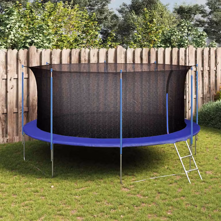 Rete di sicurezza nera in plastica per trampolino rotondo vidaXL con diametro di 4,57 m