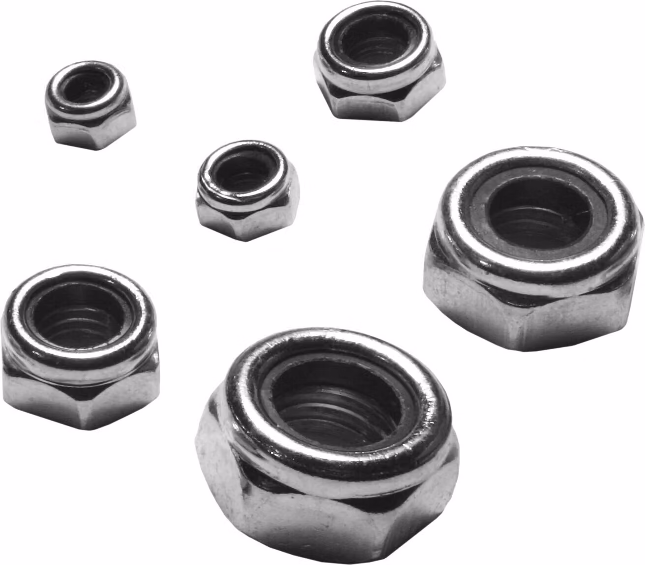 Set di 200 dadi autobloccanti (M4-M12)