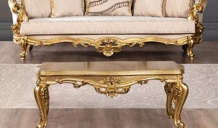 Casa Padrino tavolino barocco oro - Magnifico tavolo da salotto in legno massiccio in stile barocco - Mobili barocchi per soggiorno e hotel - Nobili e magnifici