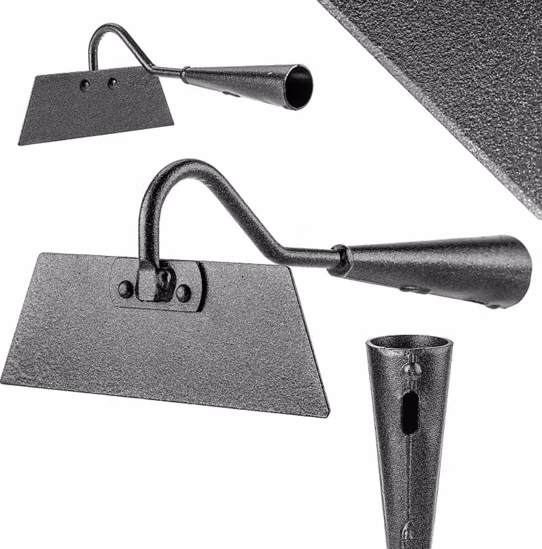 KADAX zappa da giardino senza manico, zappa a forma trapezoidale, nera, 16 cm