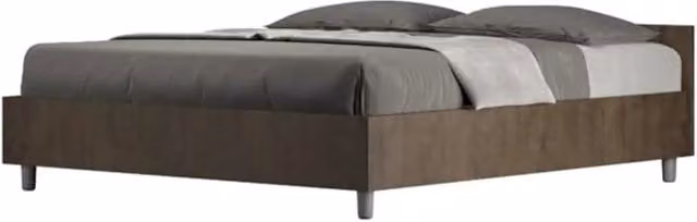 Letto matrimoniale contenitore doppia alzata 160x200 noce Nuamo