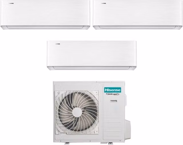 Condizionatore Split Hisense Trial ENERGY PRO X 9+12+18 con Wi-Fi Integrato e Controllo App, Colore Bianco