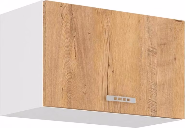 Armadietto per cappa aspirante SABRYA - larghezza 60 cm, rovere lefkas / bianco