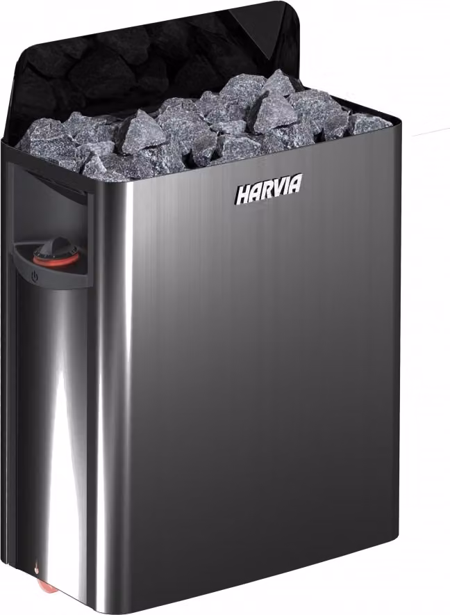 Stufe per sauna Harvia The Wall Black Steel 9,0 kW | con sistema di controllo integrato | SW90