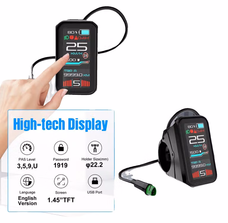 Display, interfaccia touchscreen, design impermeabile, modello VD18MT per 125XVH/EVH