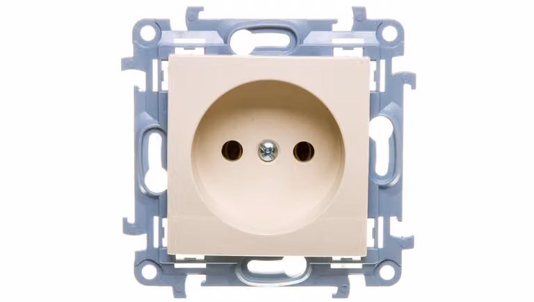 Simon 10 Presa singola b/u crema 16A 250V IP20 CG1.01/41