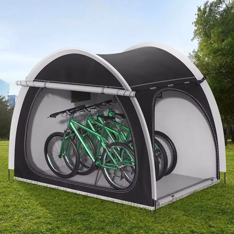 Tenda pieghevole per ripostiglio - Capanno da giardino - Tessuto Oxford 210D impermeabile - Struttura in fibra di vetro - Adatta per biciclette e motociclette - Facile da montare