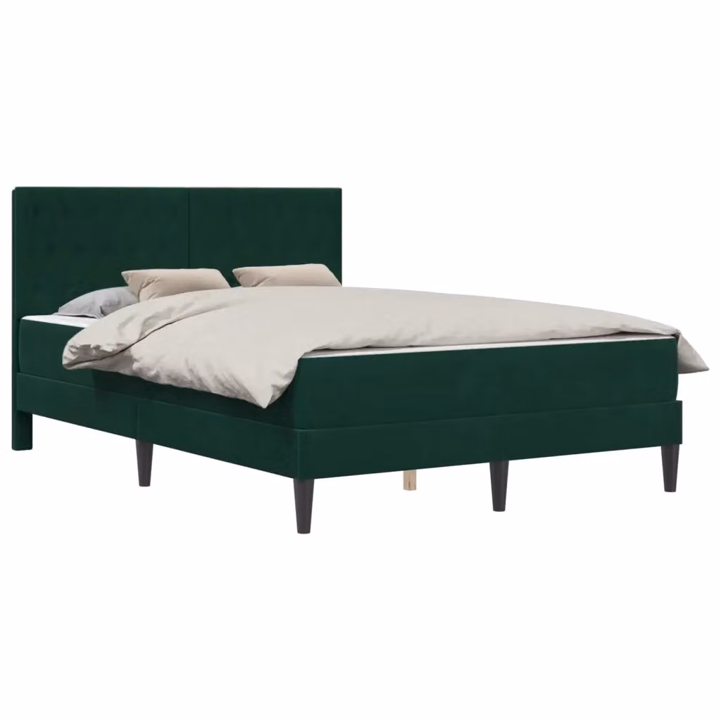 Letto moderno con struttura imbottita in velluto verde vidaXL L: 120 cm, P: 200 cm, H: 96 cm – 2