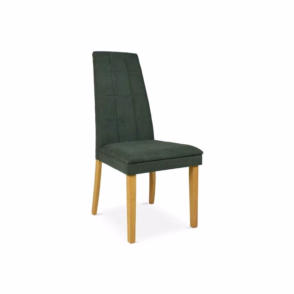 Set di 2 sedie imbottite Tim con struttura in legno di rovere e tessuto verde Veriaffari – 2