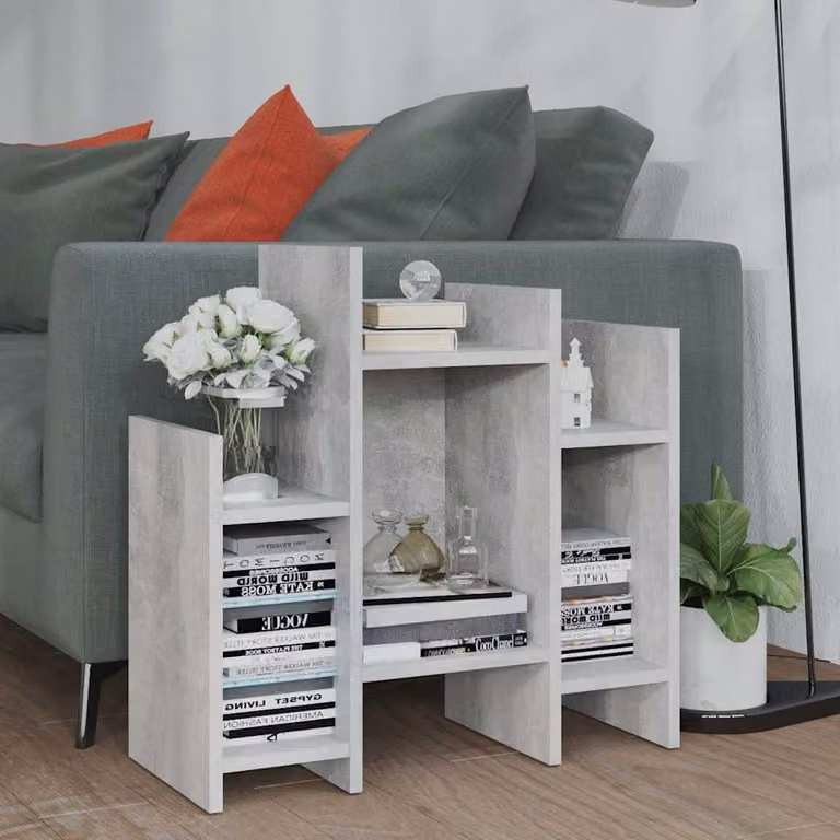 Credenza moderna vidaXL in legno multistrato grigio da appendere al muro L 60 x P 26 x H 60 cm