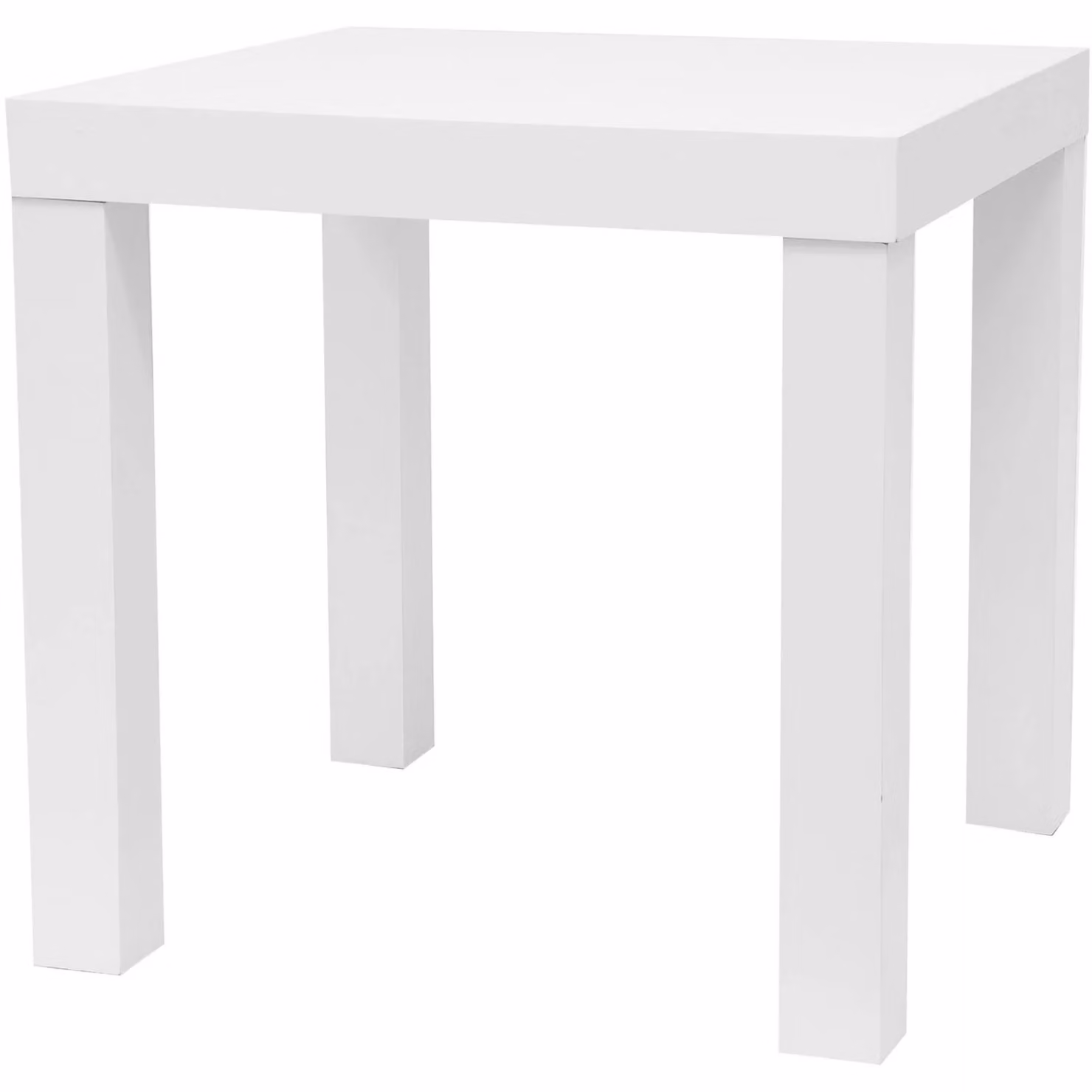 Vestiamo Casa Tavolino Quadrato Moderno in Legno Bianco L/P/H: 45 x 45 x 45 cm