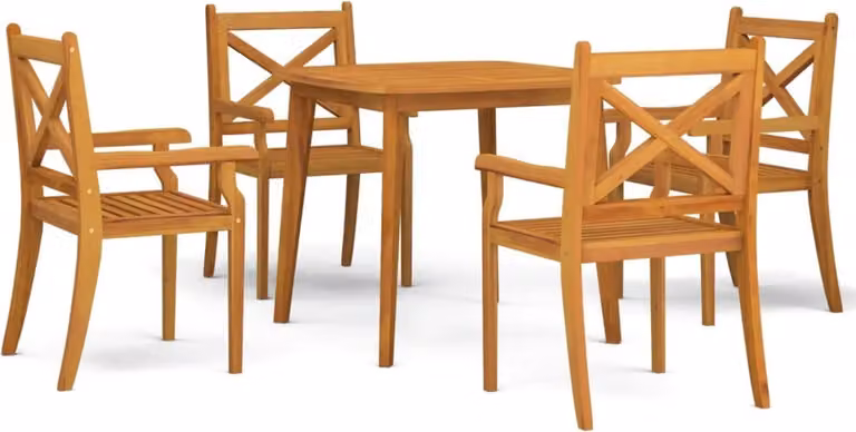 Maison Exclusive - Set da pranzo da giardino in legno massello di acacia, 5 pezzi
