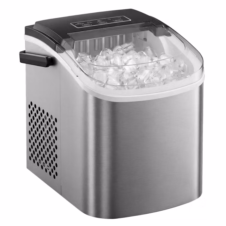 Macchina Per Cubetti di Ghiaccio Portatile Autopulizia, Grigio Argento