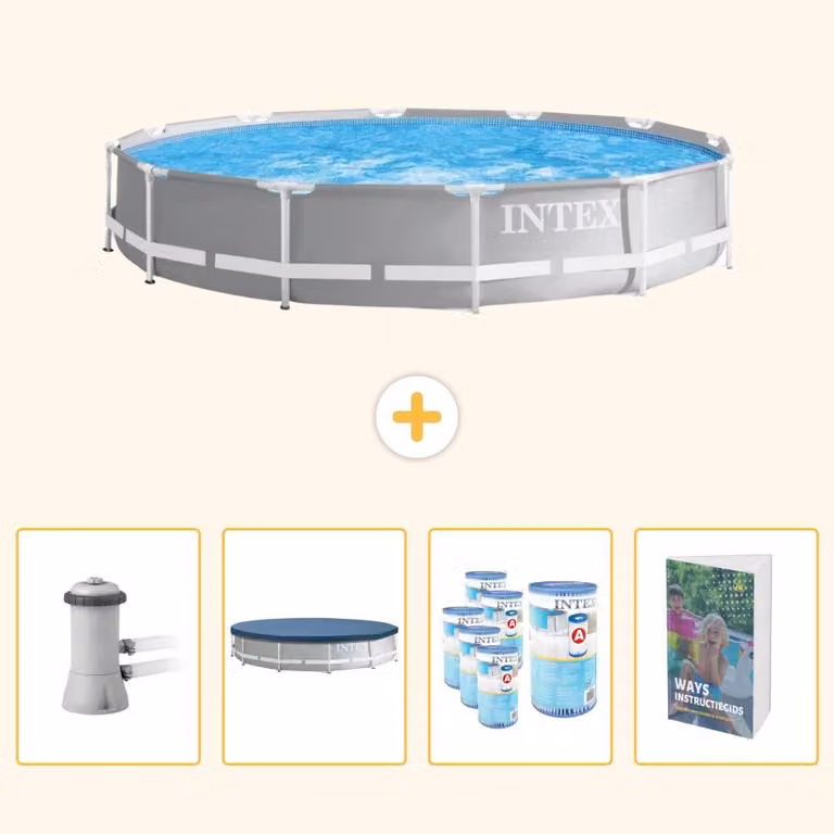 Struttura per piscina a forma di prisma - 366x76 cm - composta da 5 elementi - modello SCB127
