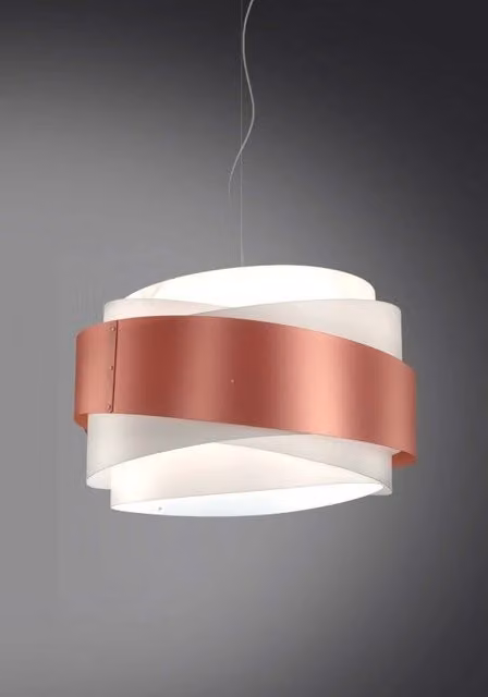 Lampadario a sospensione BEA una luce Rame diametro 60x h38 cm