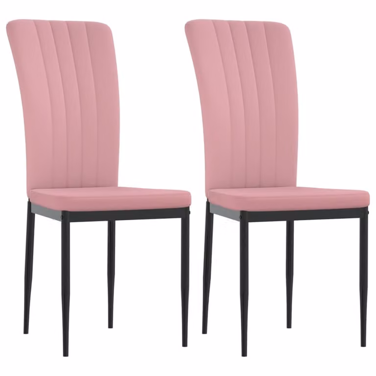 SYFAX™ Sedie da Pranzo 2 pz Rosa in Velluto