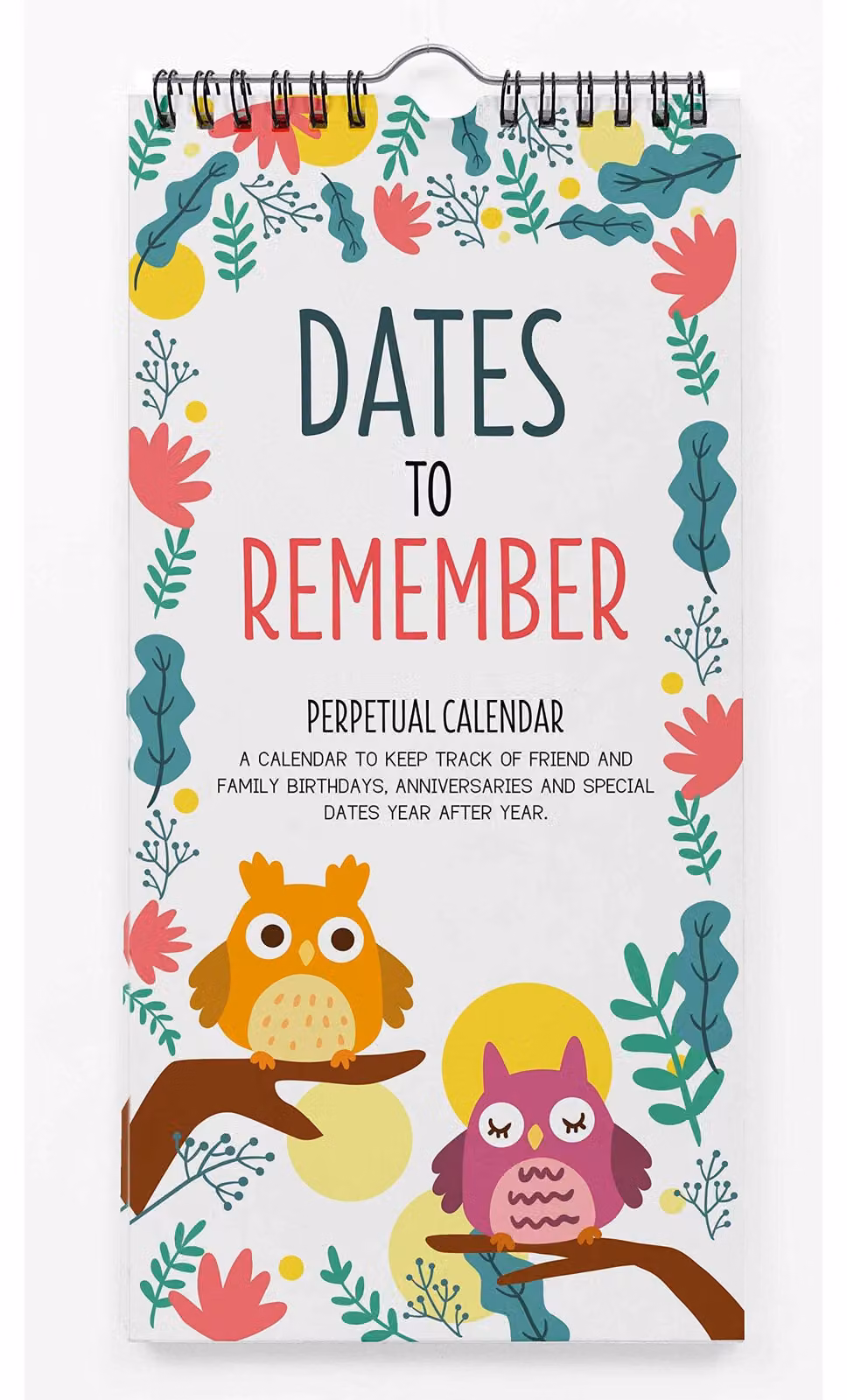 Calendario perpetuo – Decorazione da parete per compleanni ed eventi speciali