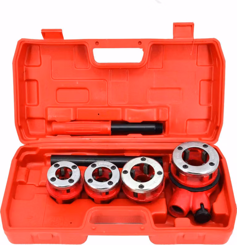 Awtools Filettatrice per tubi 4St. set da 1/2", 3/4", 1", 1-1/4" Custodia