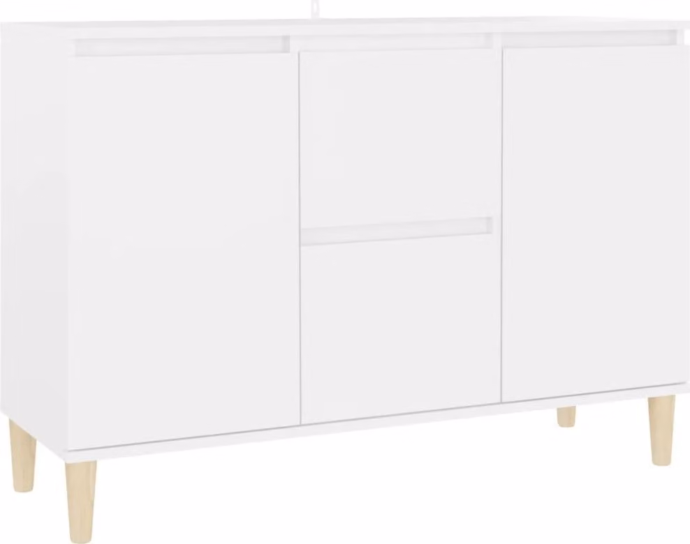 Credenza Bianca 101x35x70 cm in Legno Multistrato