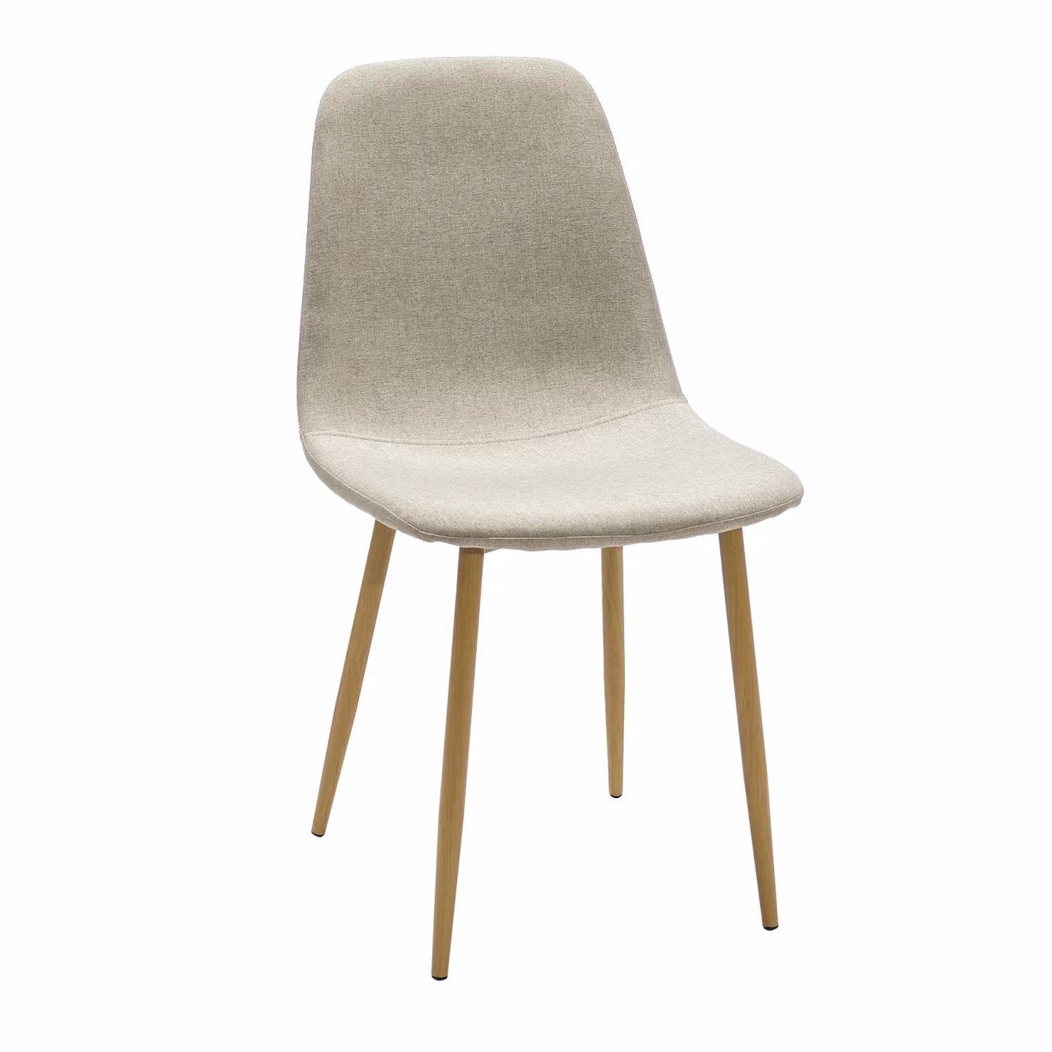 Sedia Imbottita Moderna VESTIAMO CASA in Tessuto Beige H 86 cm x L 44 cm x P 54 cm