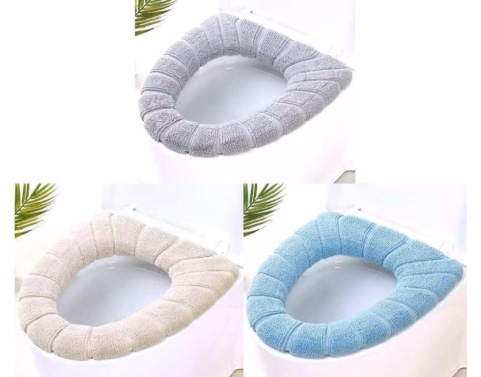 3 copertine per sedile del water riscaldante - 3 copertine lavabili per sedile del water, disponibili in 3 colori