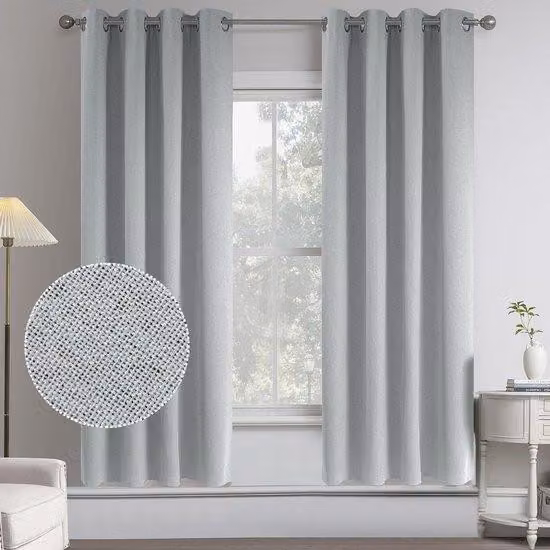 Tende in lino grigio chiaro, oscuranti al 100%, 132 x 183 cm, per soggiorno e camera da letto, decorative