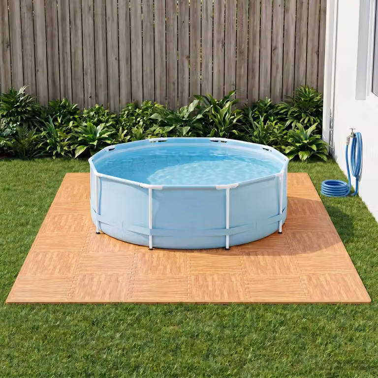 vidaXL Tappetino per piscina in schiuma EVA marrone, 40 pezzi, 14,4 m²