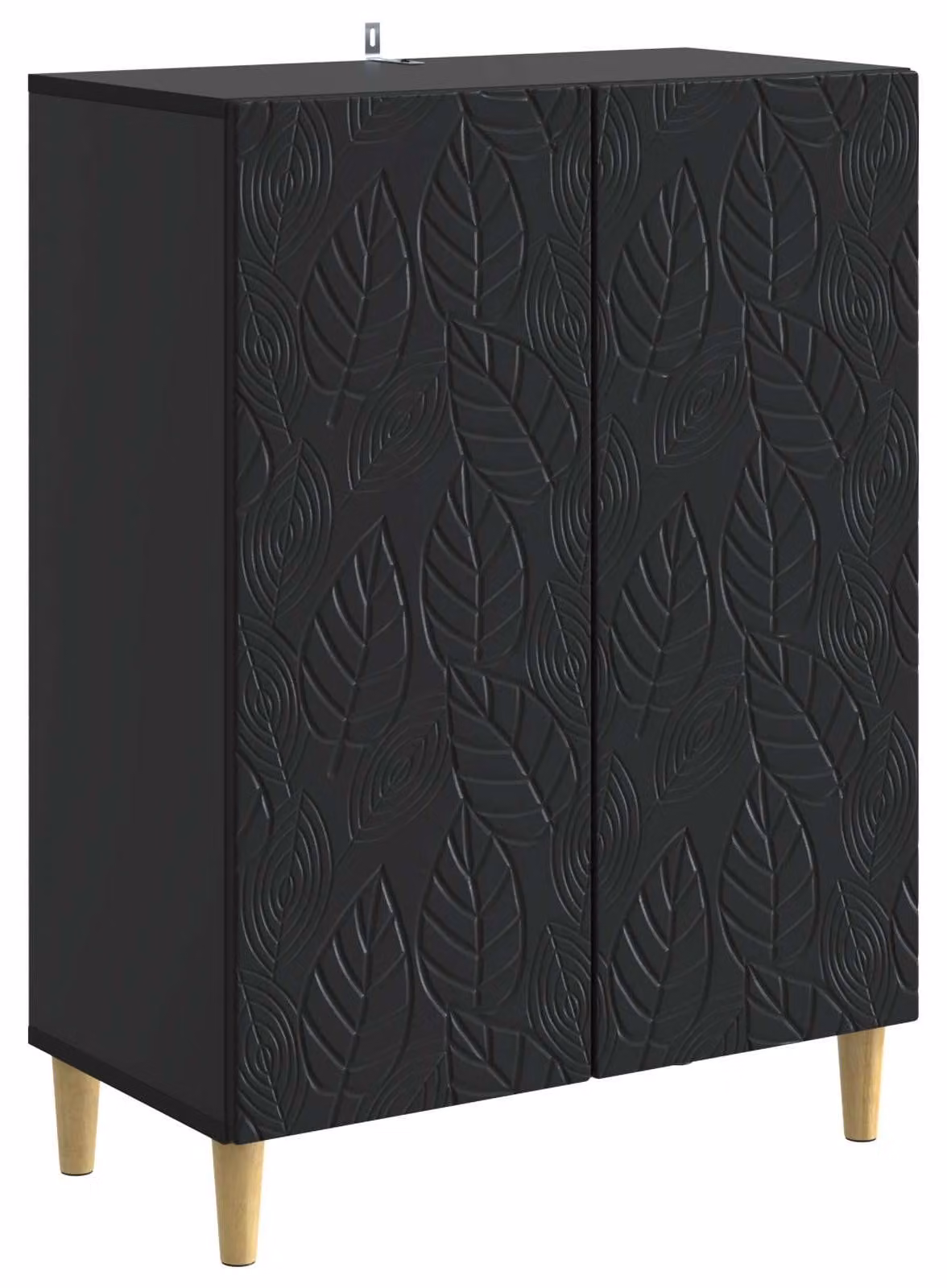 Credenza Nero 66 x 34,5 x 90 cm Legno ingegnerizzato
