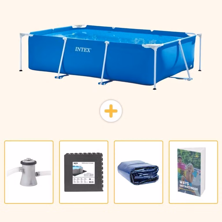 Piscina fuori terra rettangolare - 260x160x65 cm - 5 pezzi - Modello SCB121