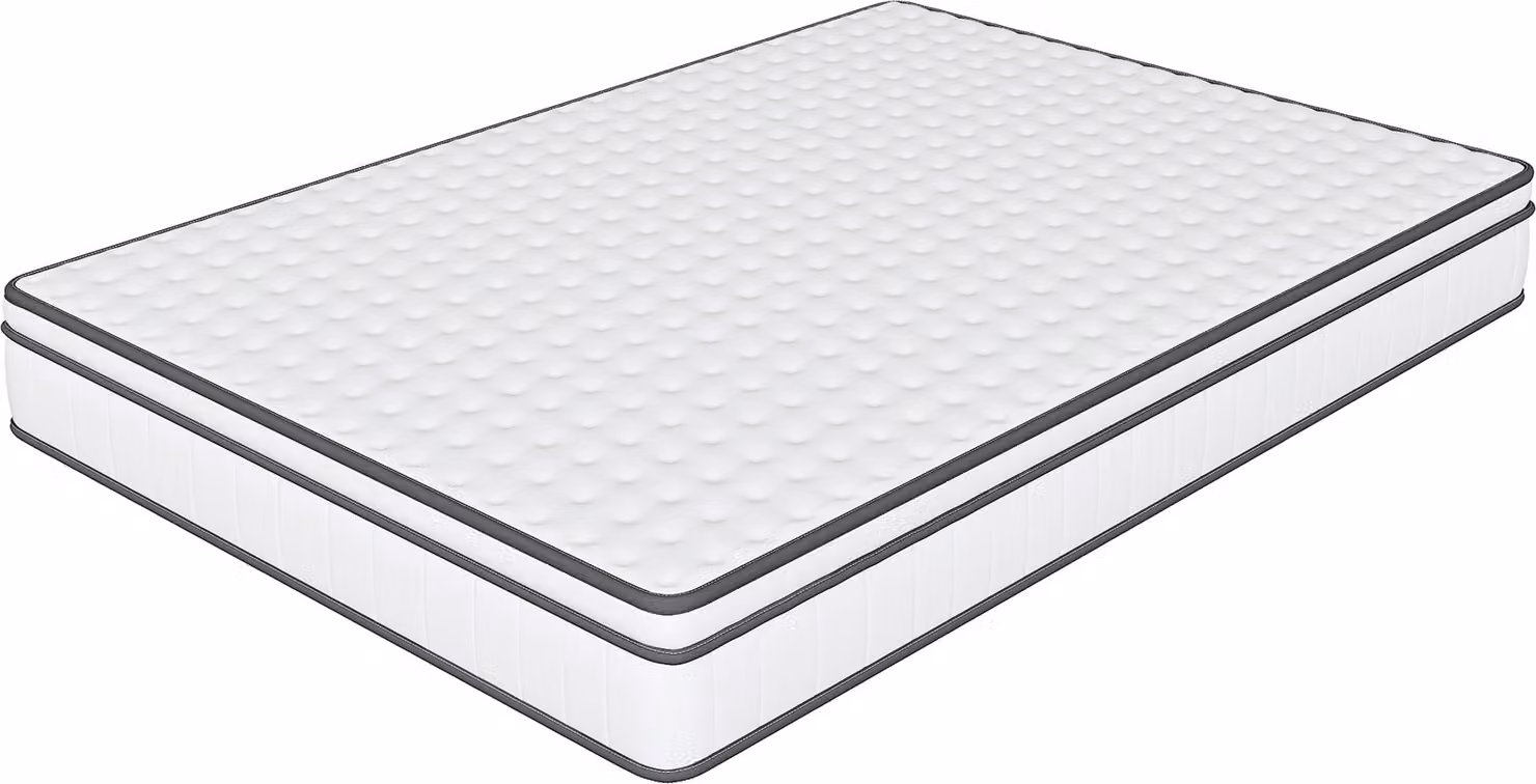 Materasso 140 x 200 cm con molle insacchettate e coprimaterasso integrato di 25 cm di spessore