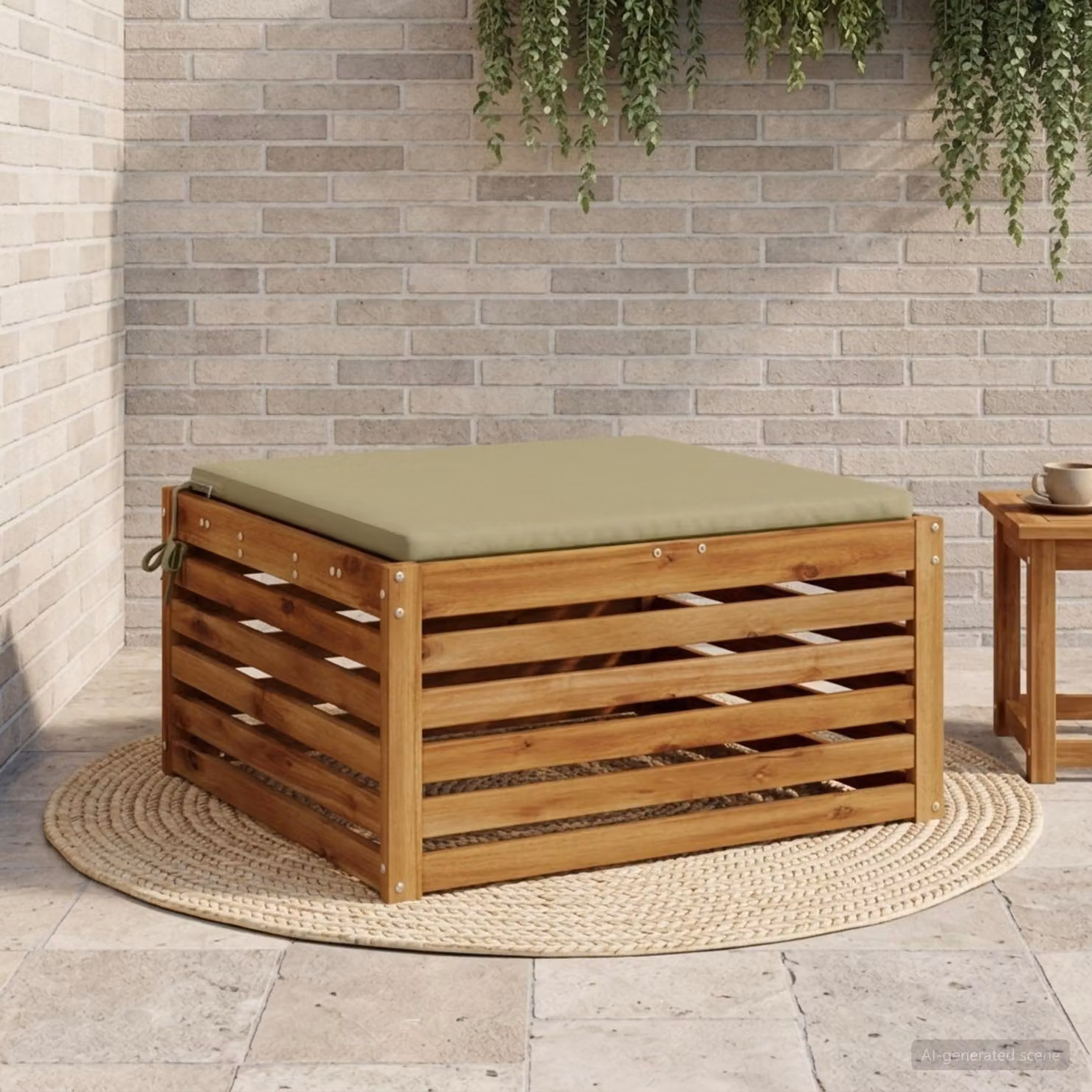 Cuscino per sedia vidaXL SOEST verde in poliestere con rivestimento lavabile e resistente ai raggi UV