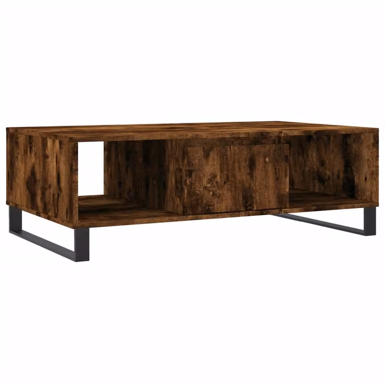 Tavolino da Salotto Rovere Fumo 104x60x35 cm Legno Multistrato