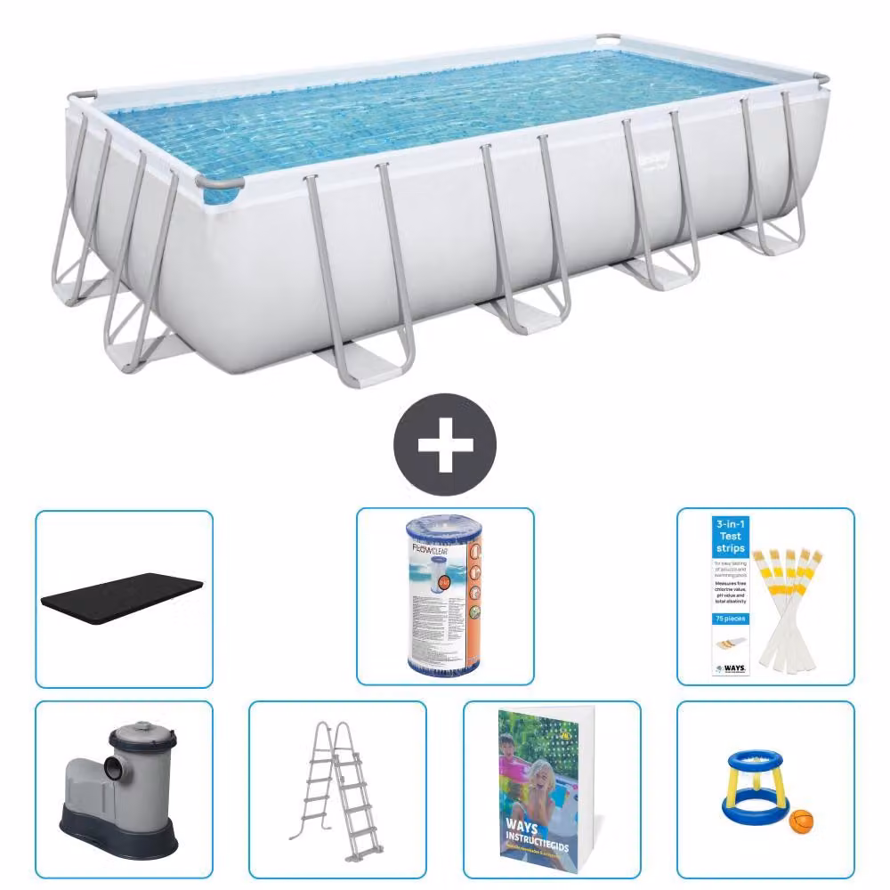 Bestway Power Steel, piscina rettangolare - 549x274x122 cm - 6 pezzi, modello S541