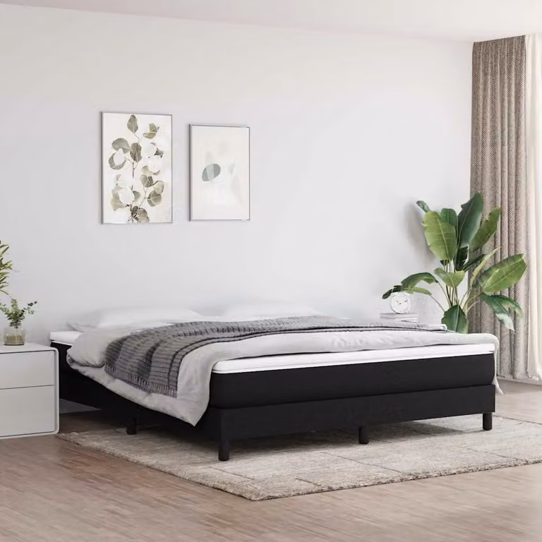 Materasso Ibrido vidaXL in Tessuto Bianco e Nero L: 160 cm, P: 200 cm, H: 20 cm