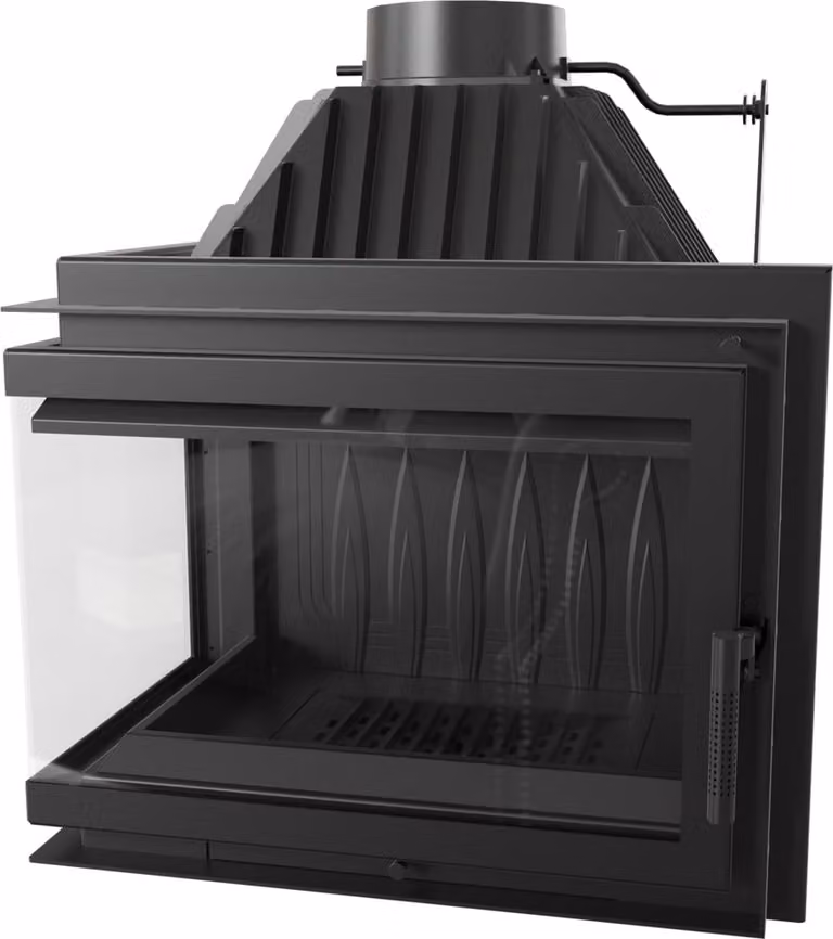 Termocamino ad aria in ghisa sinistro 15 kW Ø 200