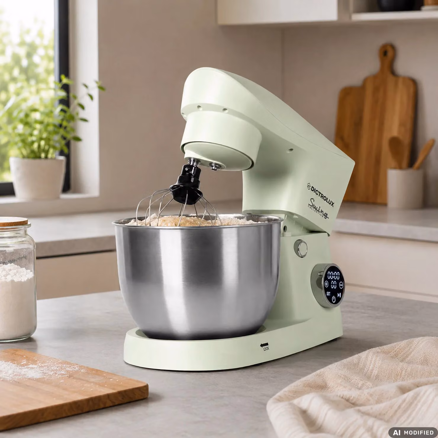 Impastatrice Planetaria Dictrolux Swing SM-2545L Verde con Display Digitale, Capacità 5 Litri e 1500 Watt – 2