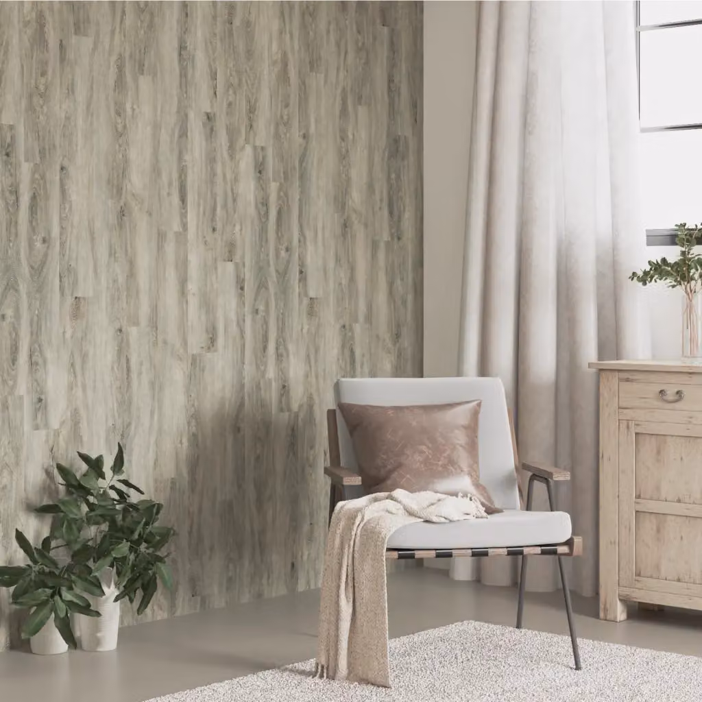 vidaXL Pannelli da Parete in PVC Effetto Legno Grigio, 4,12 m²