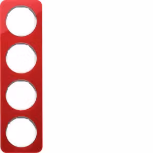 Berker 10142349 Cornice rosso trasparente/bianco polare lucido Berker R.1