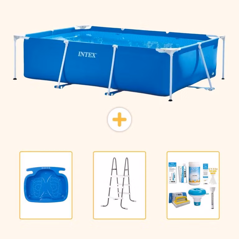 Piscina fuori terra rettangolare - 300x200x75 cm - composta da 4 elementi - modello S22354