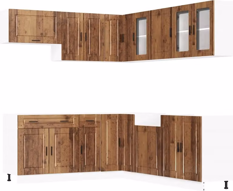 Set Mobili da Cucina 11 pz Porto Legno Antico in Truciolato
