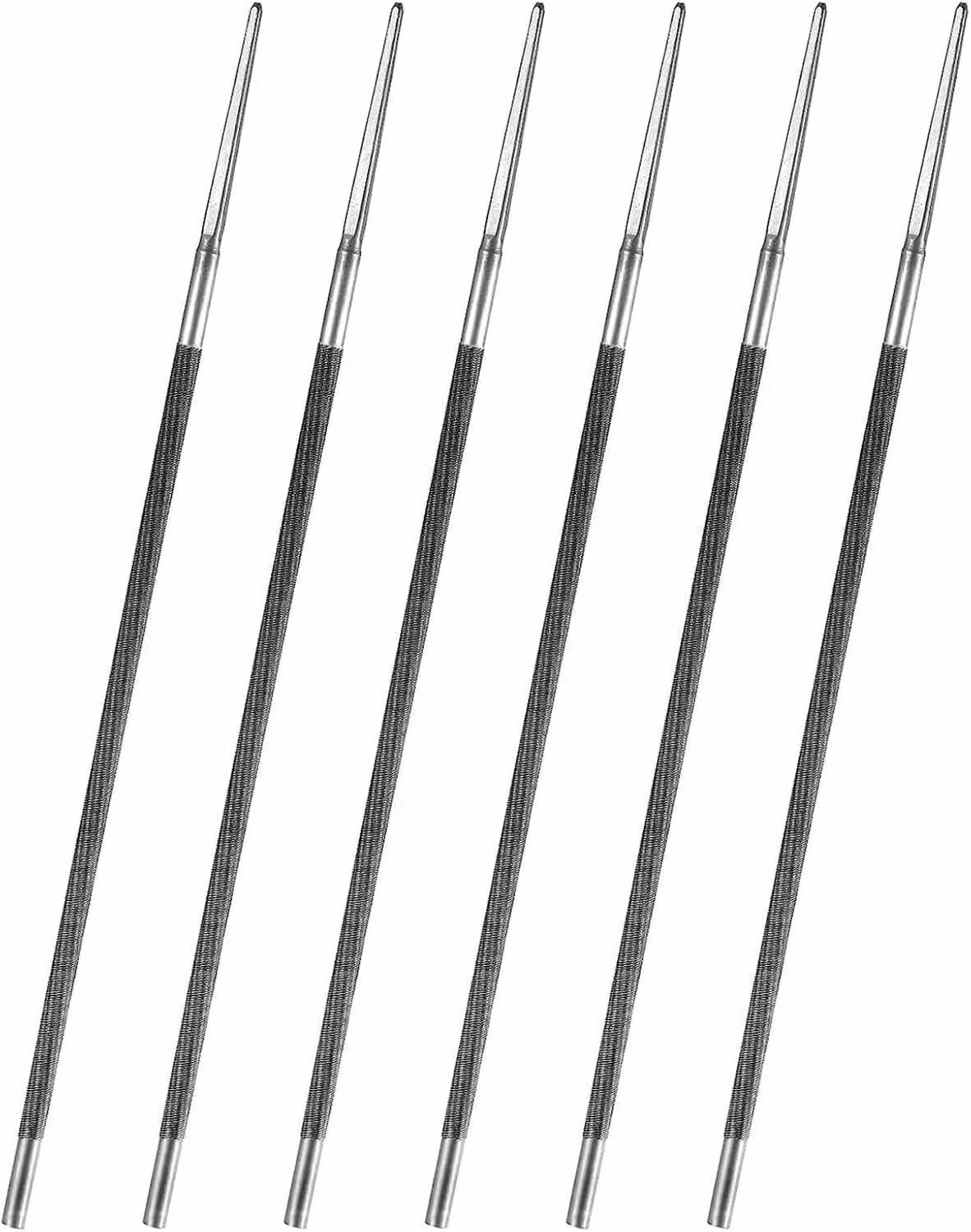 Set di lime per motoseghe, composto da 6 pezzi, lime rotonde da 4 mm, per l'affilatura manuale delle catene delle motoseghe