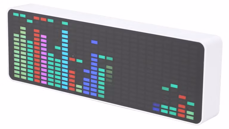 Display a LED per l'analisi dello spettro musicale, con 1624 segmenti e analisi RGB