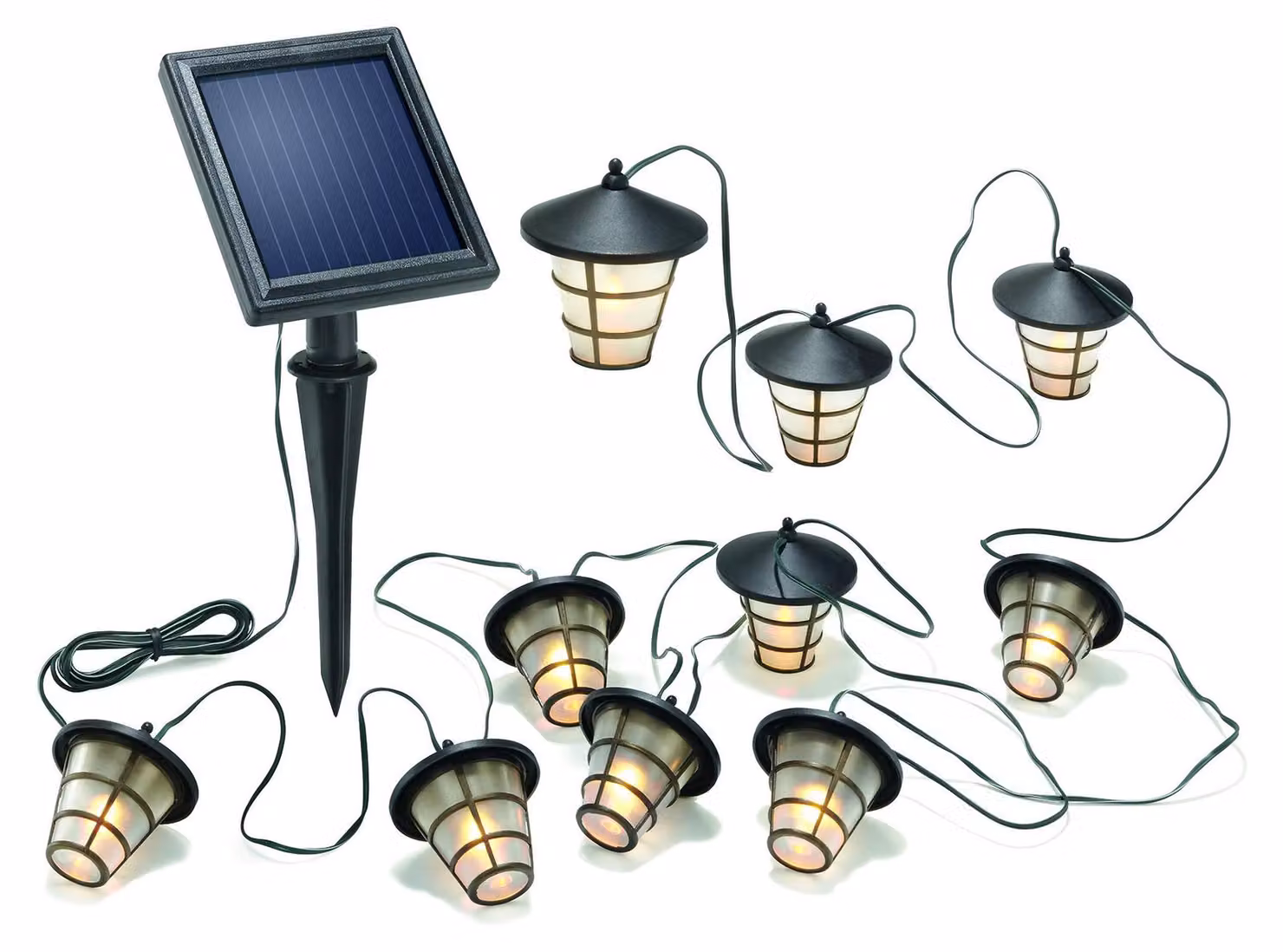 Esotec luci solari per esterni lanterna 10 LED bianco caldo