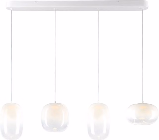 Lampada a sospensione VASO bianca LED 15W 4 luci Milagro