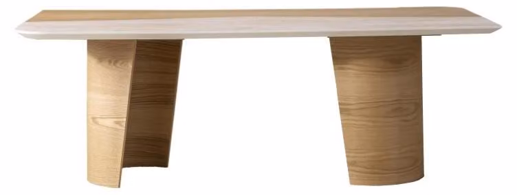 Eleganter brauner Couchtisch aus Holz im modernen Stil