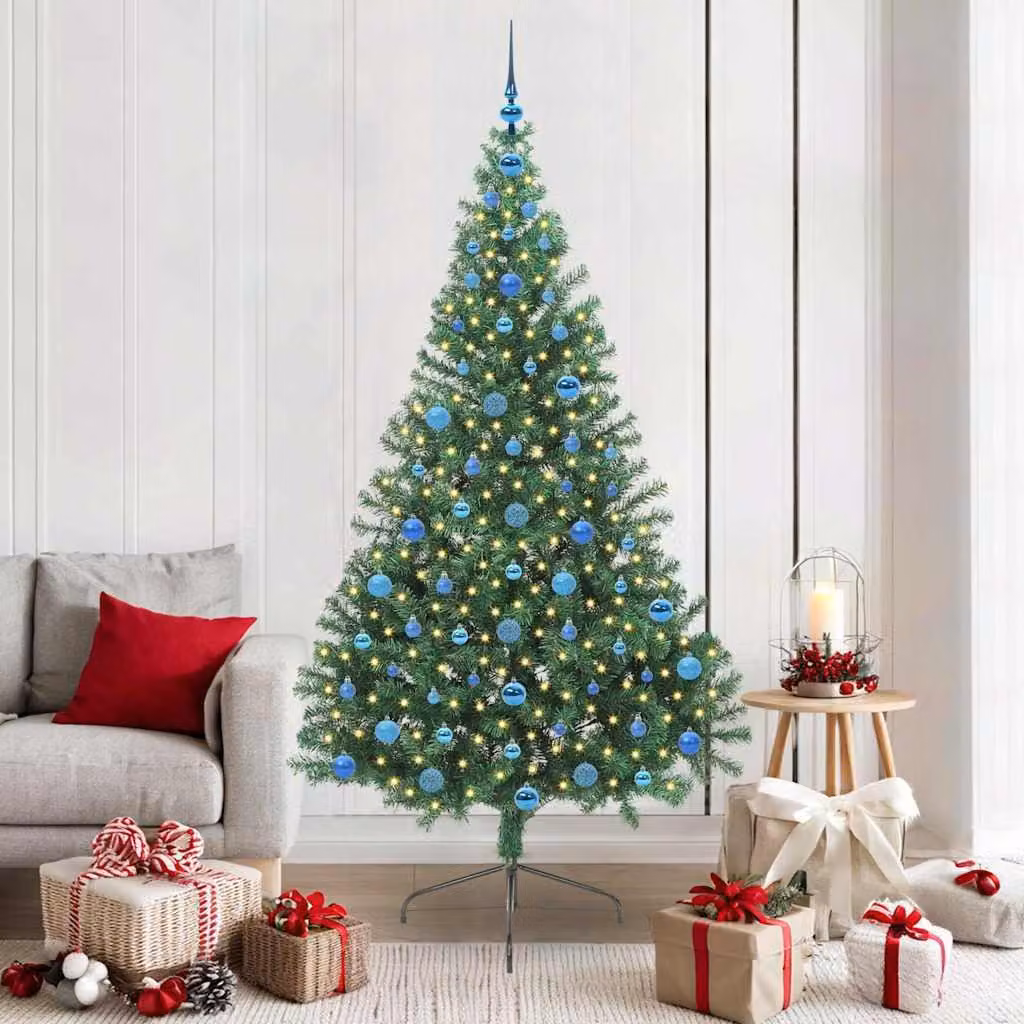 Maison Exclusive - Albero di Natale artificiale preilluminato verde 210 cm PVC