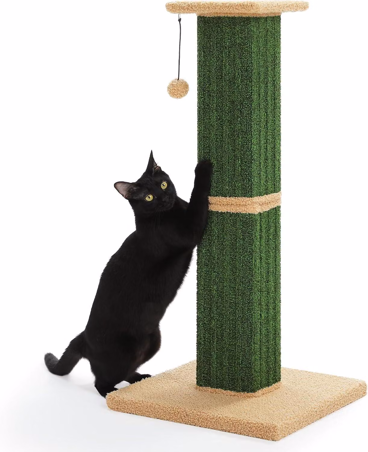 Albero per gatti Kratzbaum, altezza 81 cm, con palla giocattolo, colore verde, adatto per gatti domestici