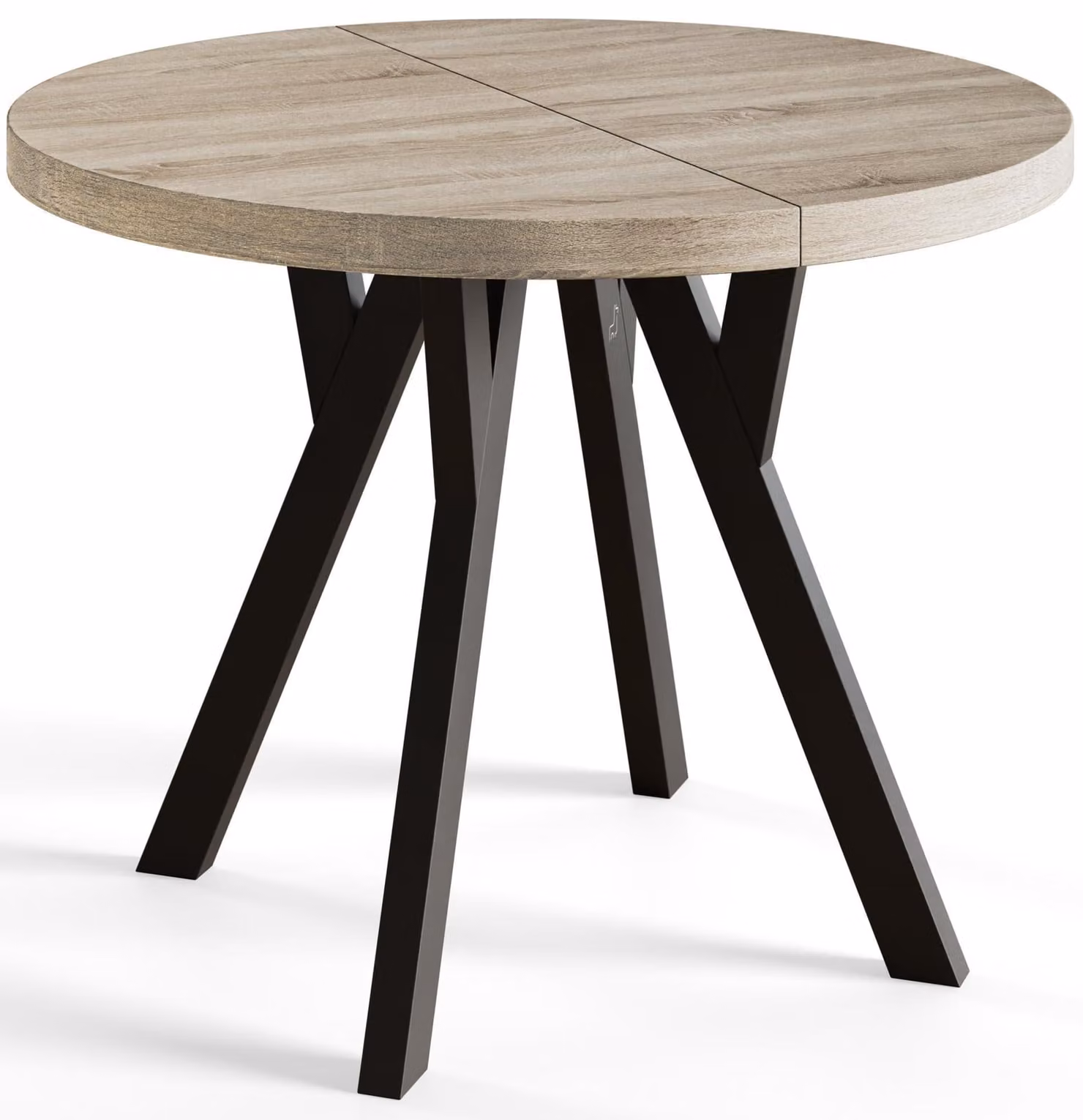 Alpi Moebel, Tavolo da Pranzo, Tavolo per Mangiare Allungabile, Diametro da 90 cm, Sonoma, Collezione Ovo
