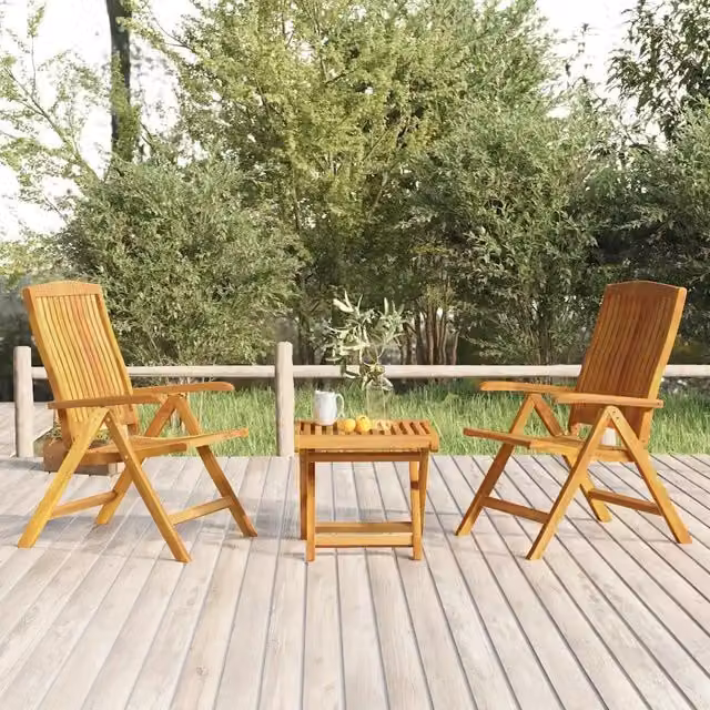 Set Salotto da Giardino 3 pz in Legno Massello di Teak 3187811
